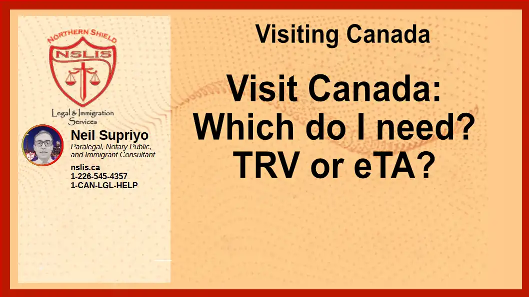 Visit Canada: Which do I need?  TRV or eTA